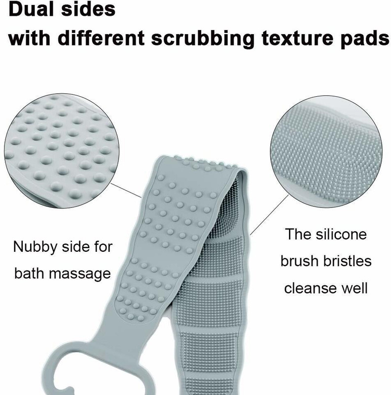 Shreejee SILICONE BATH BODY SCRUBBER BELT