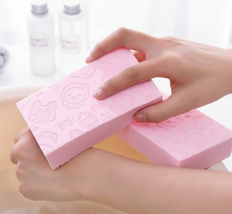 Ornika Ultra Soft Exfoliating Sponge Soft Bath Sponge Scrubber for Kids Body