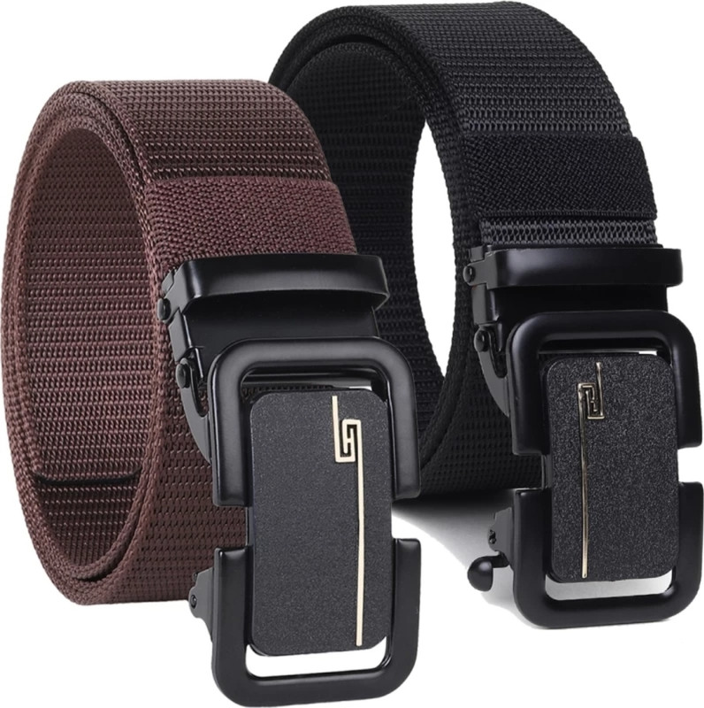 ShopGlobal Men Blue, Brown Nylon Belt