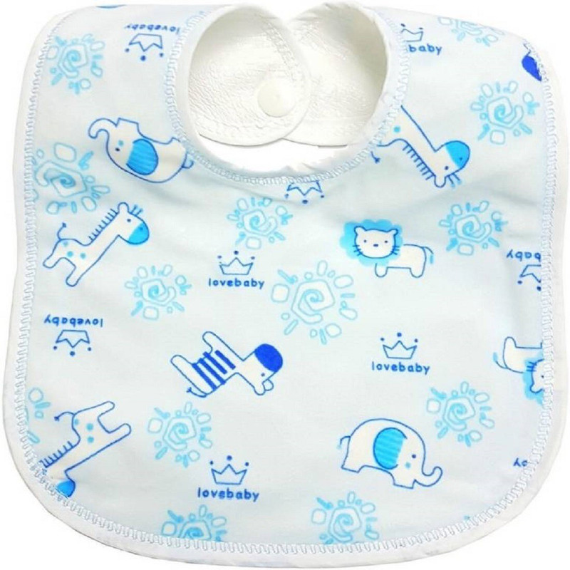 Chote Janab Tich Button Feeding Bib(Blue)