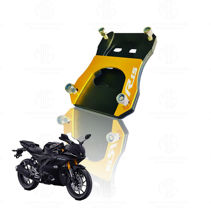 Moto Genius Heavy Duty Side Stand Extender for R15 V4 | Parking Support (Yellow) Bike Crash Guard(Yamaha)