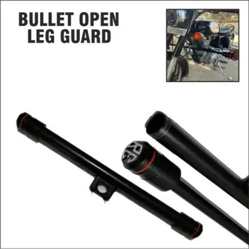 IMAD TRADING HEAVY AND DEFENSIVE OPEN ROD CLASSIC AND BULLET Bike Leg Guard(Royal Enfield)