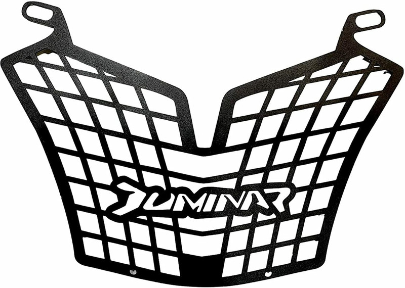 RawatZ eavy Metal Headlight Grill Jaali Compatible with Dominar 400 Bike Headlight Grill(Black)