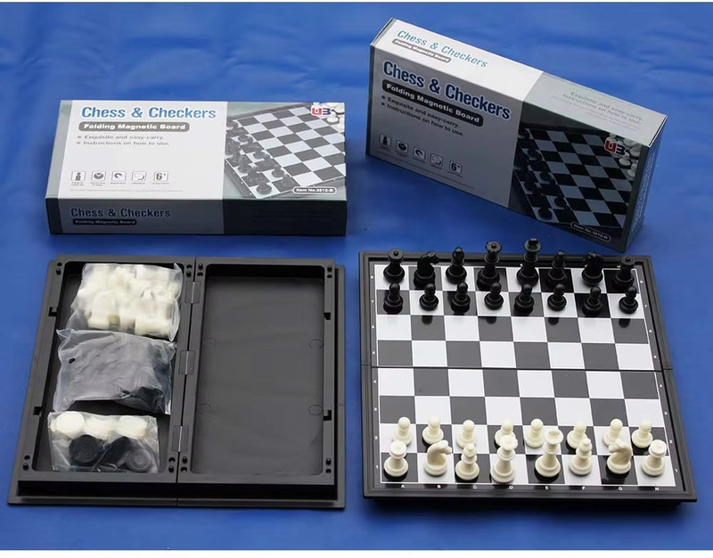 Ruffo Travel-Friendly Magnetic Chess Board for Beginners Educational Board Games