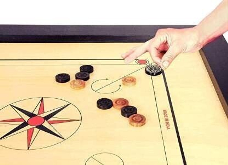 AVB SPORTS 32 INCH CARROM BOARD WITH COINS NEW CARROM 10 cm Carrom Board(Brown)
