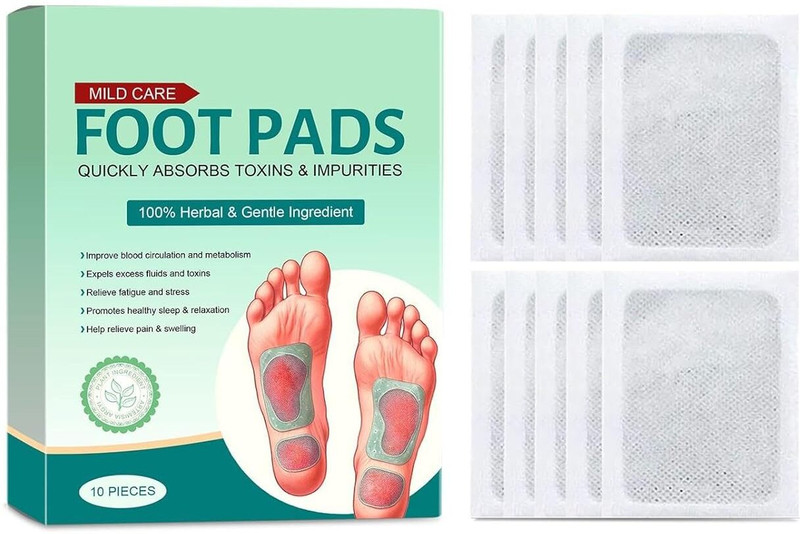Naartjie Organics Detox Foot Pad with Ginger & Tourmaline for Leg Discomfort Relief