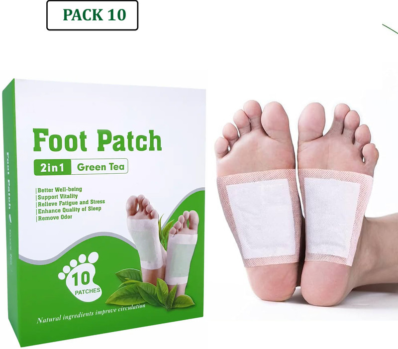 UUQUU Bamboo Vinegar Foot Pads for Pain & Toxin Removal Plaster & Patch(10 x 10 g)
