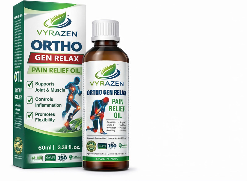 VYRAZEN Ortho Gen Relax Ayurvedic Pain Relief Oil for Bone, Joint & Muscle Care(60 ml)