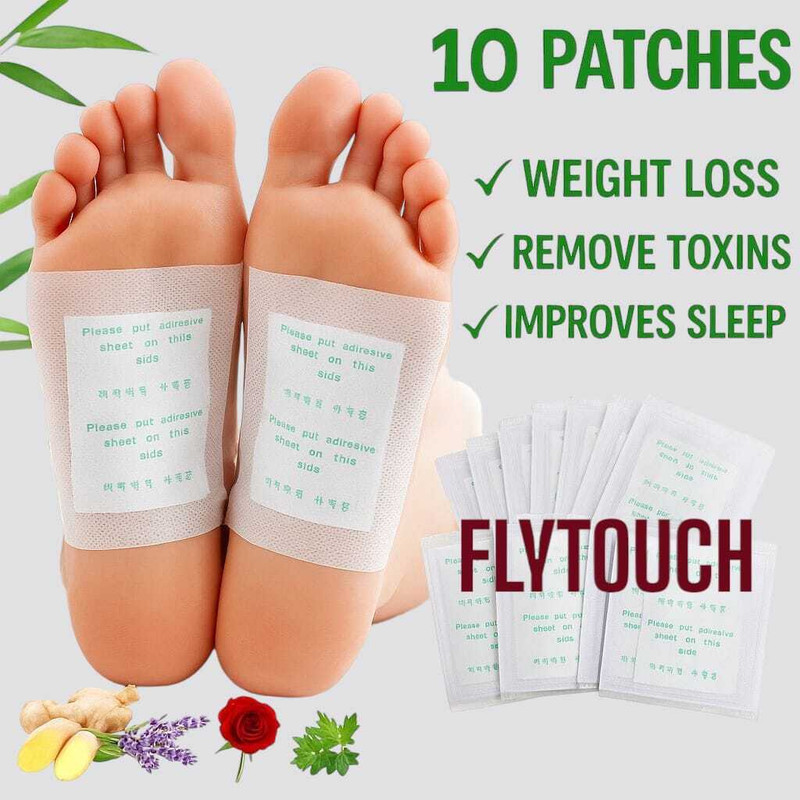 FlyTouch Detox Foot Patches with Bamboo Vinegar for Energy Recovery and Stress Relief