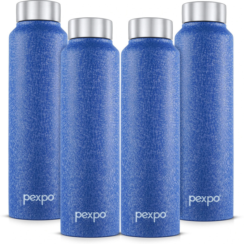 Go24 1000 ml Fridge and Refrigerator Stainless Steel Water Bottle, Chromo 950 ml Steel Bottle(Pack of 1, Black)