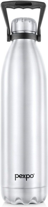 pexpo Echo 2000, Hot and Cold thermosteel Water Bottle With Carry Handle 2000 ml Steel Flask(Pack of 1, Silver)