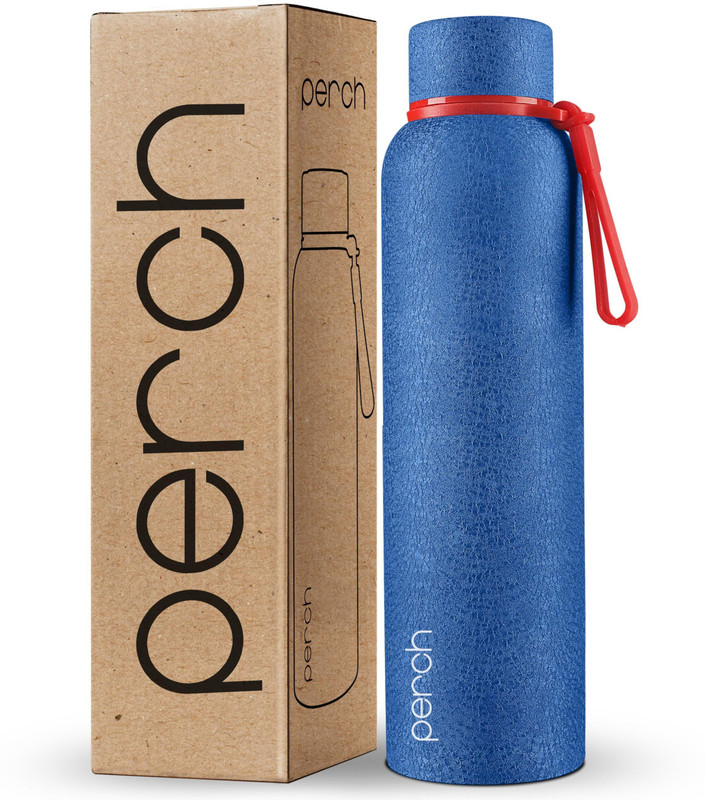 PERCH Zenith Hot and Cold Thermosteel ISI Certified Vacuum Insulated Water Bottle 1000 ml Steel Flask(Pack of 1, Black)