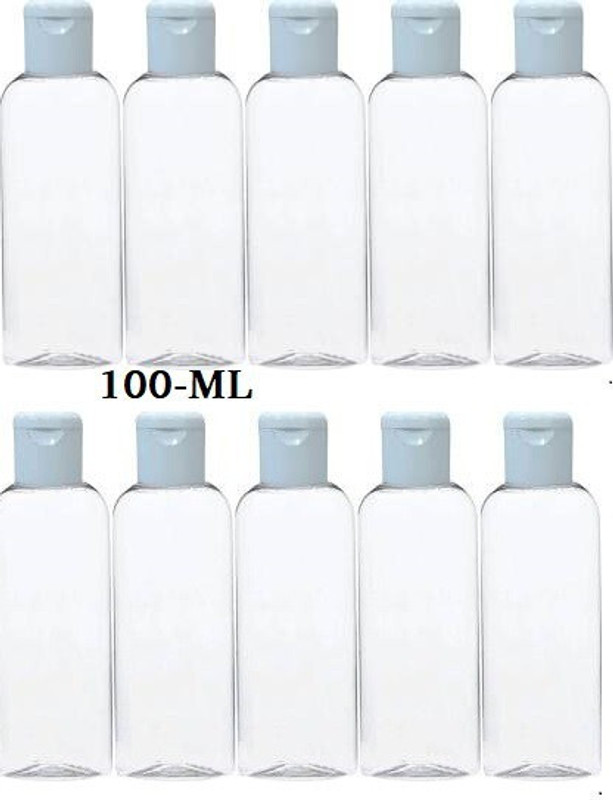 dinojames 10pc bottle 100ml 100 ml Plastic Bottle(Pack of 10, White)