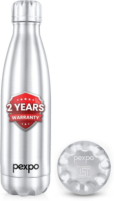 Go24 Electro 500, Hot&Cold ISI Certified Thermosteel Water Bottle, Leakproof 500 ml Steel Flask(Pack of 1, Blue)