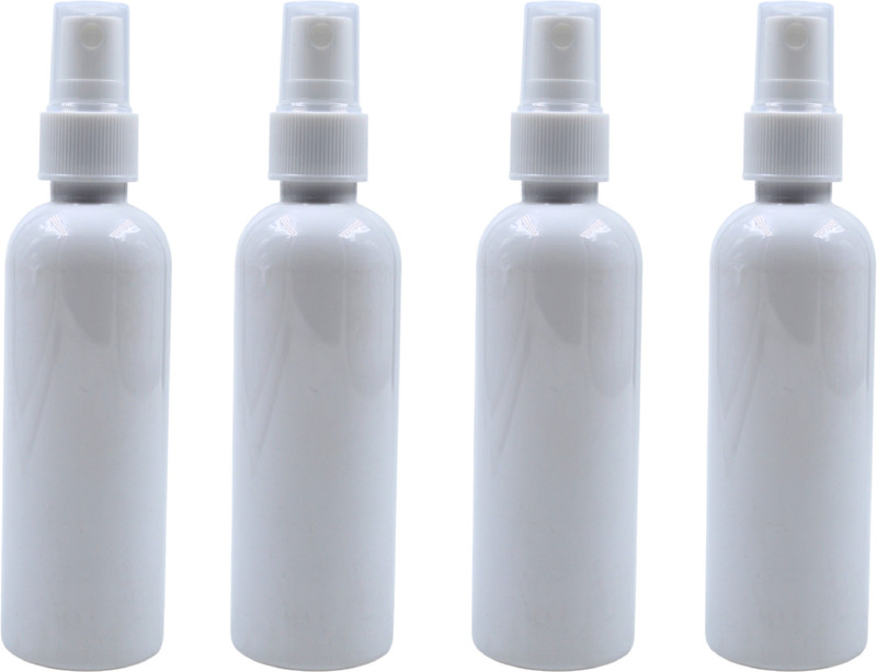 FUTURA MARKET Multipurpose Empty Bottle for Beauty, Outdoors, Travel Purposes 120 ml PET Spray Bottle(Pack of 4, Black)