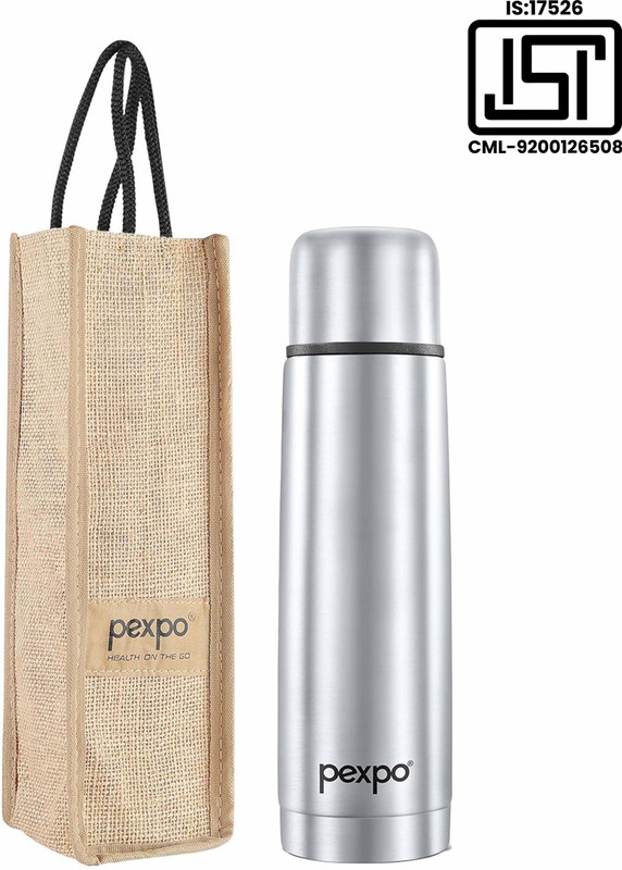 pexpo 24 Hrs Hot and Cold ISI Certified ,Espresso Vacuum insulated Water Bottle 500 ml Steel Flask(Pack of 1, Pink)