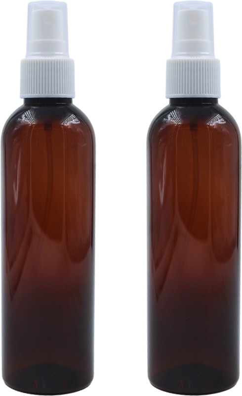 FUTURA MARKET 200ml Amber bottle + Black spray for Herbal & Natural Beauty Care/ Self Care 200 ml Plastic Spray Bottle(Pack of 3, Brown)