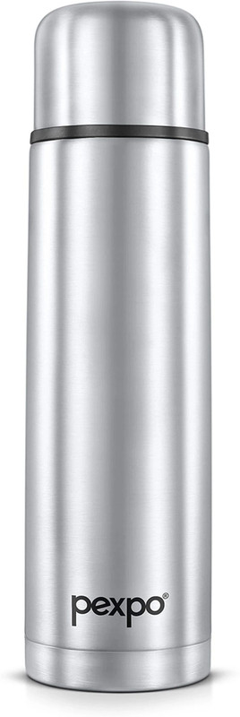 MODWARE Vacuum Insulated Stainless Steel Water Bottle 24 Hour Hot or Cold Thermos Flask- 1000 ml Steel Bottle(Pack of 1, Silver)