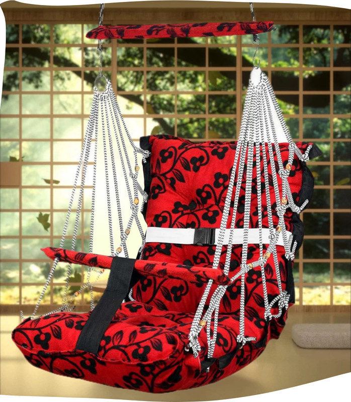 Yaksok ZONES Cotton 1-5 Year Baby Swing Chair For Kids Baby's Children Folding & Washable Swings(Red)