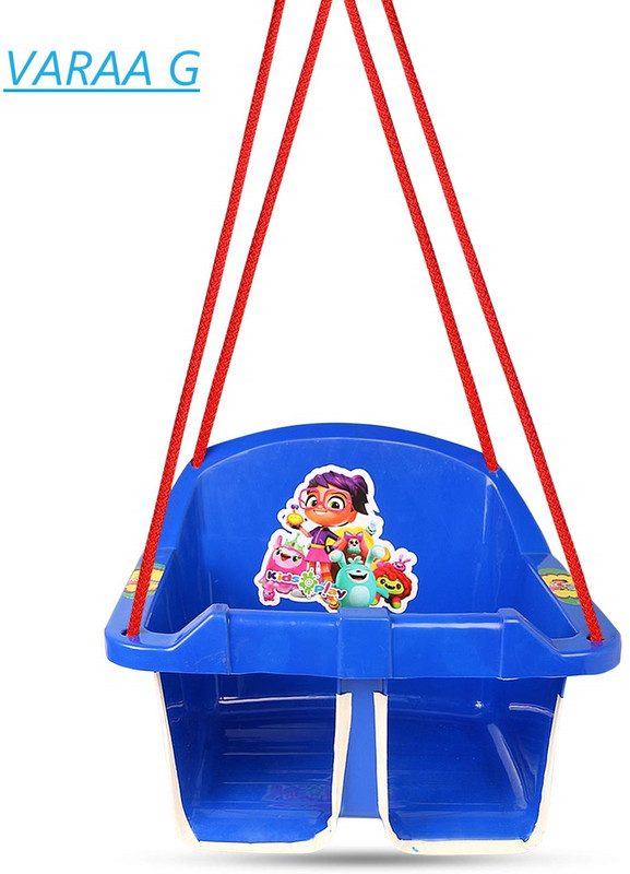 VARAA G BABY SWING (JHULA) , MADE IN INDIA, BEST QUALITY WITH STRONG ROPE Swings (BLUE) Rattle(Blue)