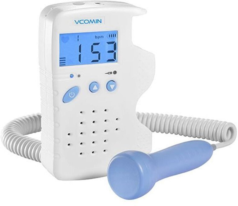 MEDILMA Vcomin Fetal Doppler for Pregnancy Baby Heartbeat Monitor Doppler B&W Display White Fetal Doppler