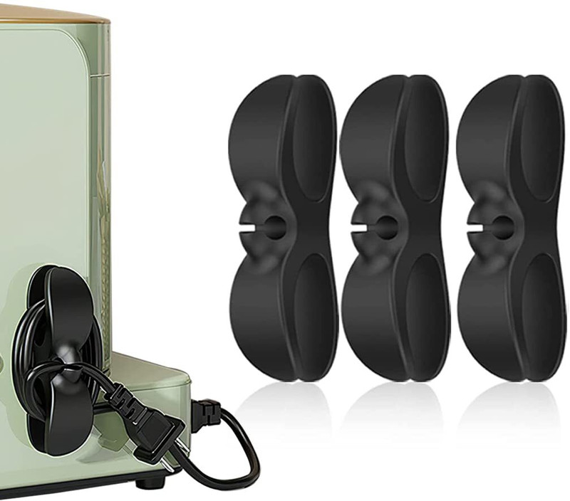 QUICKSHOP pack of 6 Cord Organizer, Cord Holder for Electrical Appliances Cable Protector Cable Protector(Black)