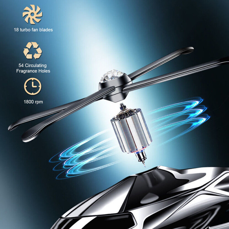 HALLOWS Air-Freshner for car air freshener Gold Helicopter Air Purifier(Pack of 1)
