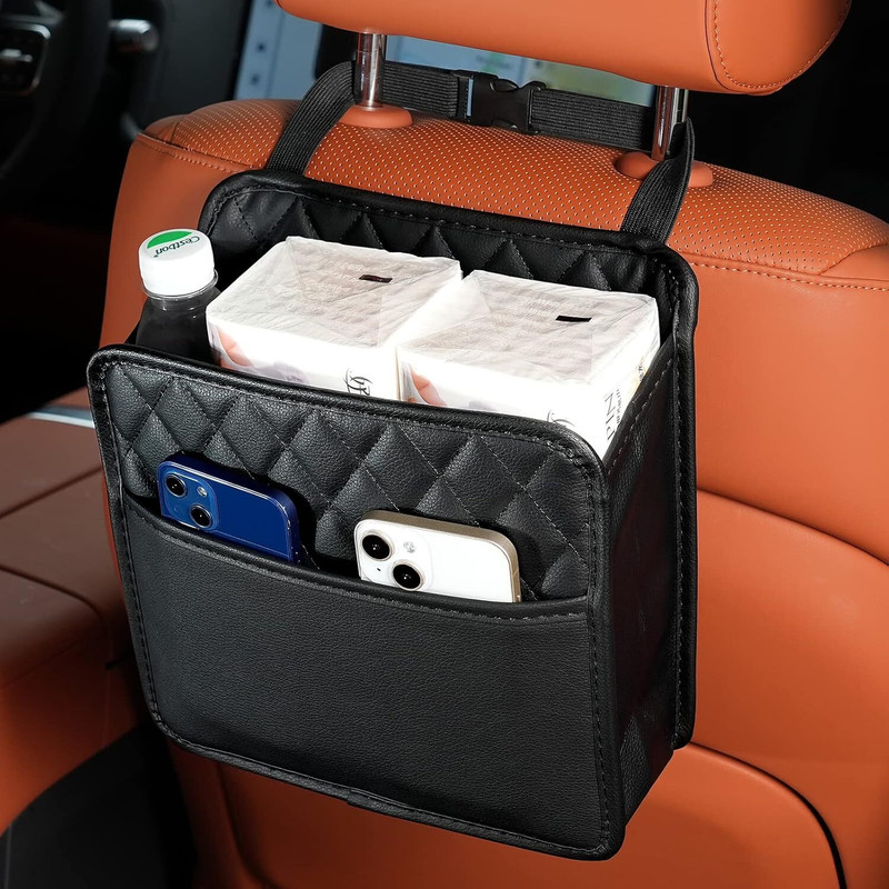 KVVTRADES Car Back Seat Organizer Headrest Hanging Car Storage Bag(3 L)