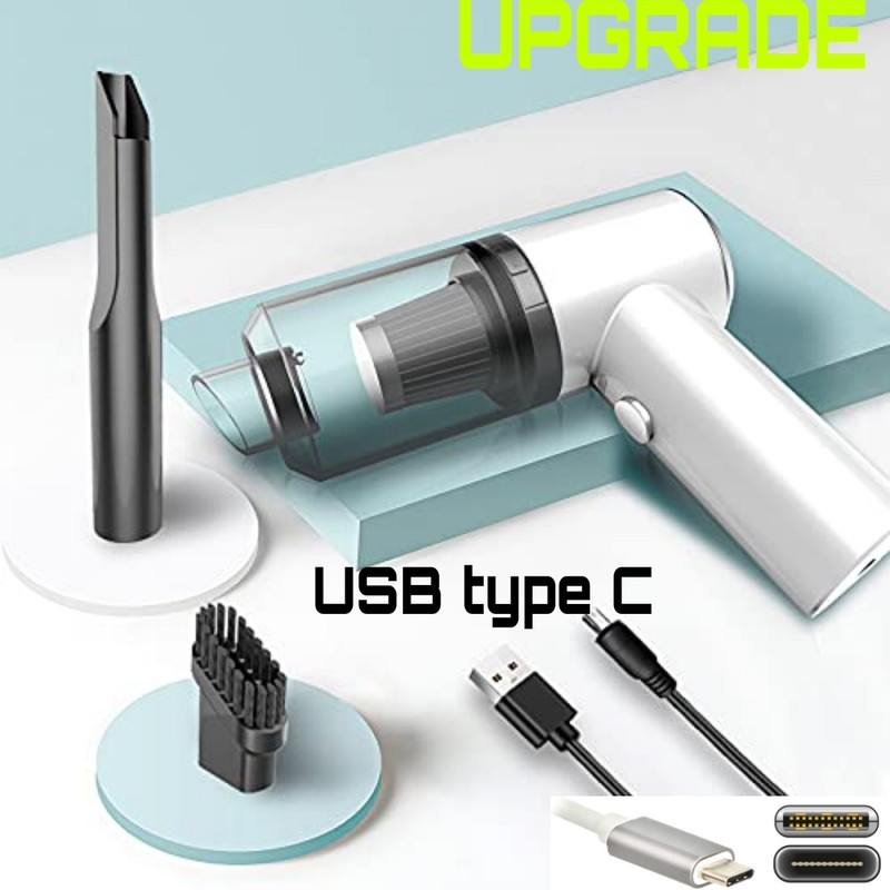 sharmahome 2 in 1 High Suction Powerful Wireless Vacuum for Car & Home Interior Cleaner Car Vacuum Cleaner(Black)