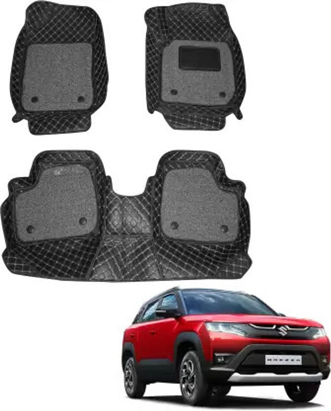 Trikuta Leather 7D Mat For Maruti Suzuki New Brezza(Black)