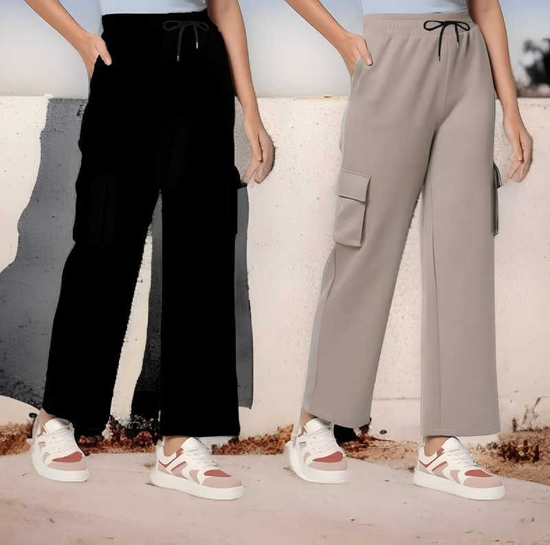 PYTHONSTYLE Women Cotton Blend Cargos