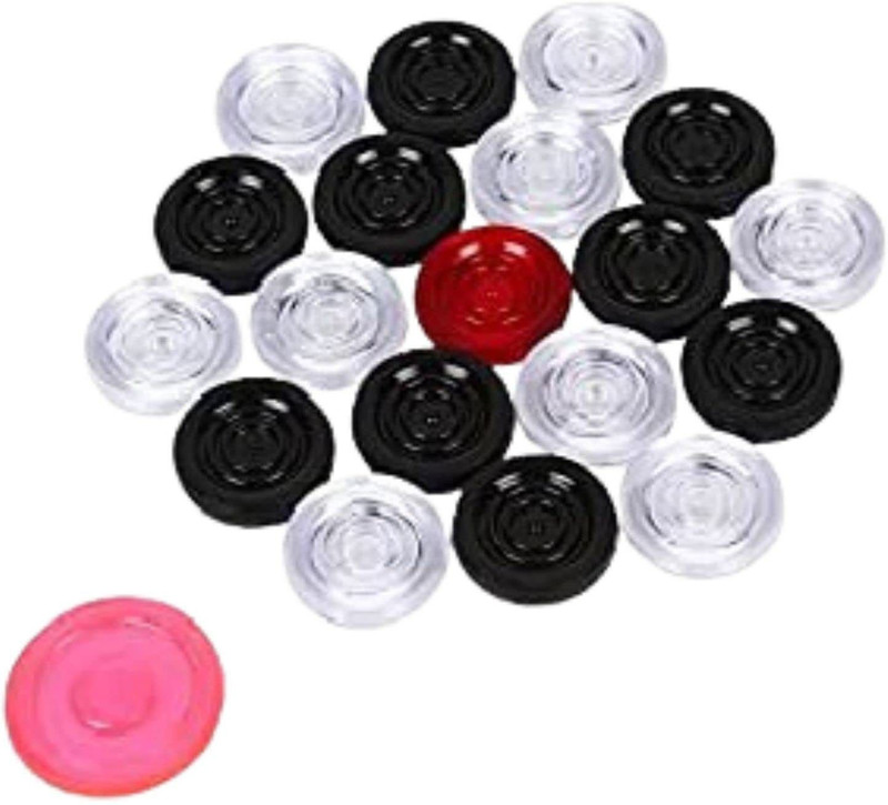 Antelope high quality acrylic Transparent carrom coin with stiker and powder Carrom Pawns(Pack of 20)