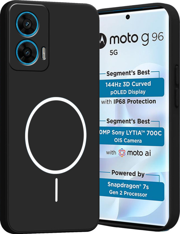 Forgive Back Cover for MOTO G96 5G(Black, Flexible, Silicon, Pack of: 1)