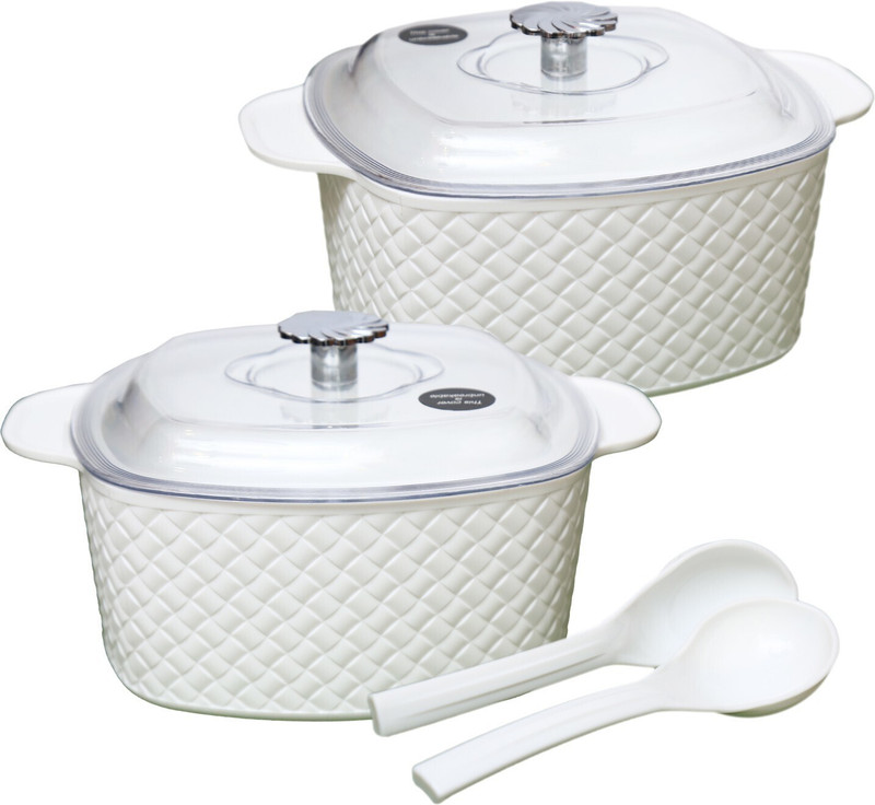 Jaypee Plus Festiva Casserole Twin Set Pack of 4 Serve Casserole Set(1000 ml, 1000 ml)