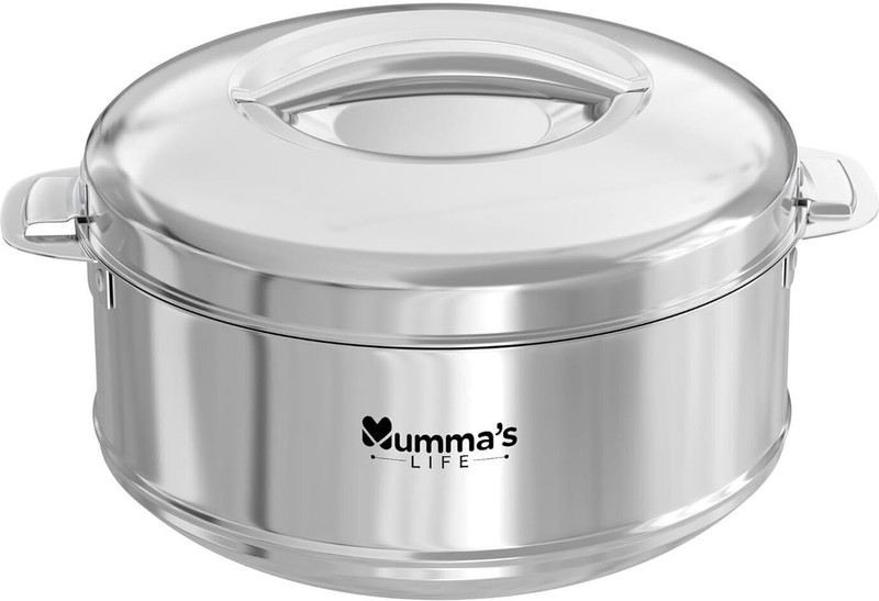 Mumma's LIFE Stainless Steel Casserole | Hot Food, Easy to Store| Hygiene | Thermoware Casserole(2700 ml)