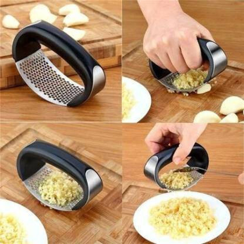 TISYAA Garlic Press(Black, Steel)