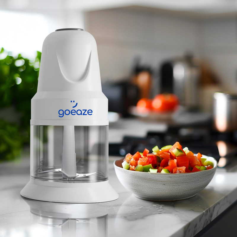 Goeaze Chopper with 400W DC Motor, 500ML Container, Silent Operation, Easy Cleaning, Electric Vegetable Chopper(1 Chopper Unit)