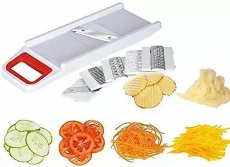 BMV 6 in 1 Vegetable and Fruits Greater & Slicer Vegetable & Fruit Slicer(1 Slicer 6 blad)