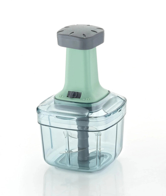 FIT 4 CHEF Chopper, Push Chopper, Onion Chopper, Vegetable Chopper (Teal, 1000ml, 4 Blades) Vegetable & Fruit Chopper(1 - Push Chopper)