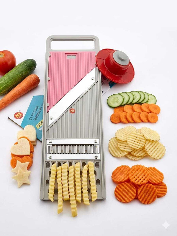 Ni product by Ni Product Slicer W Electric Vegetable & Fruit Slicer(1 Slicer and 1 safety holder)