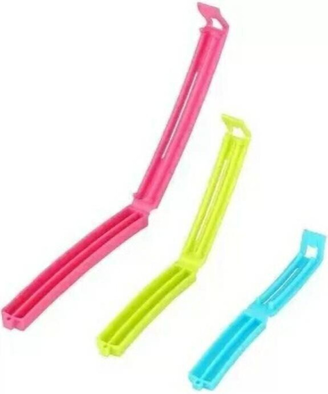 SHIVA Plastic Snack Bag Clip Sealer Set (36 Pcs, Multicolour) 28*103 Manual Vacuum Bag Sealer