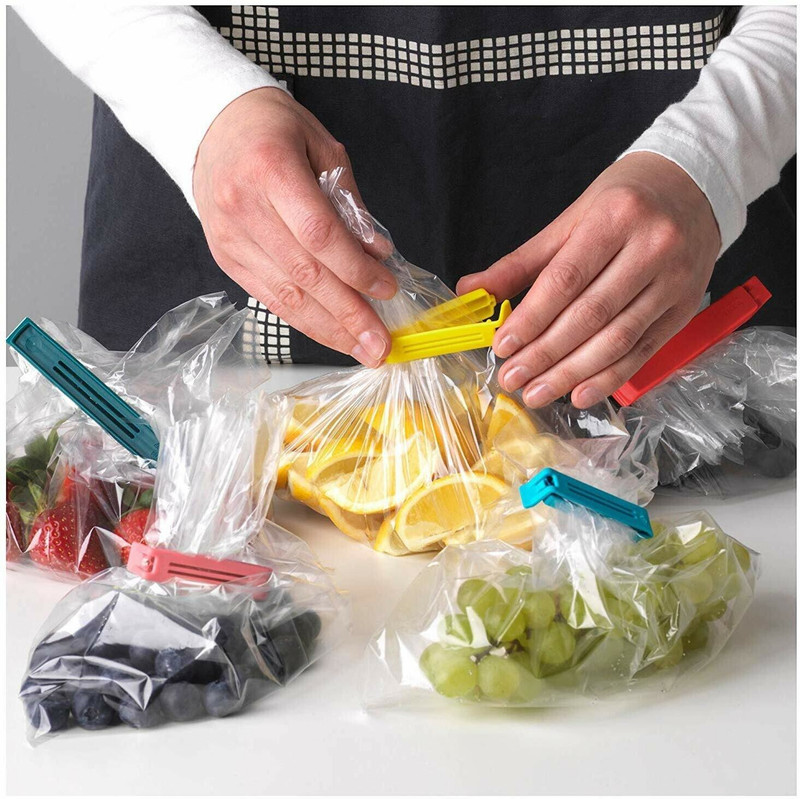 Radha Large, Medium, Small Plastic Snack Seal Sealing Bag Clips Vacuum Sealer Manual Vacuum Bag Sealer