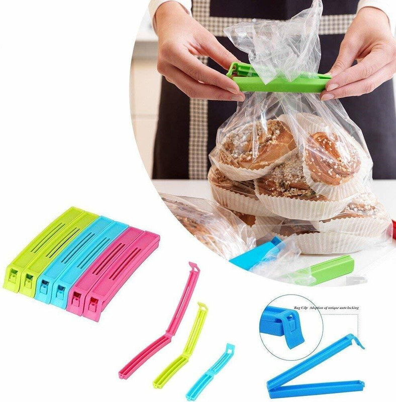 Teflon Plastic Clips For Food Sealing Bag|3 Sizes|Large,Medium,Small|Plastic Bag Clip Manual Vacuum Bag Sealer