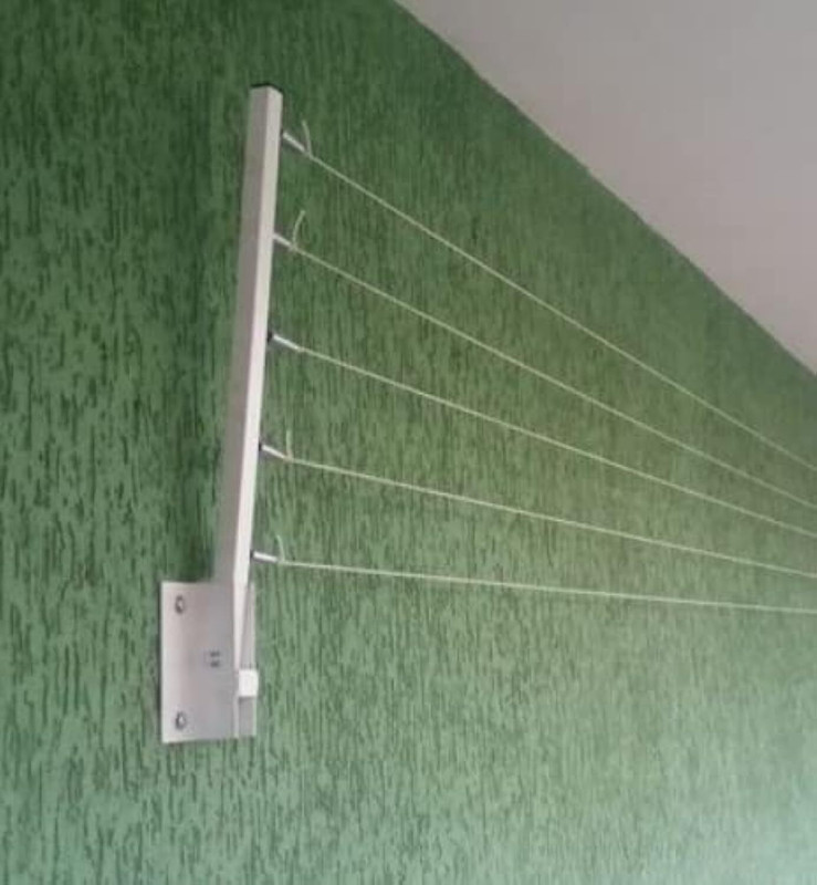 DRYILLA Wall Mount Cloth Drying Stand , Clothesline , Dryer Stand Iron Clothesline(20 m)