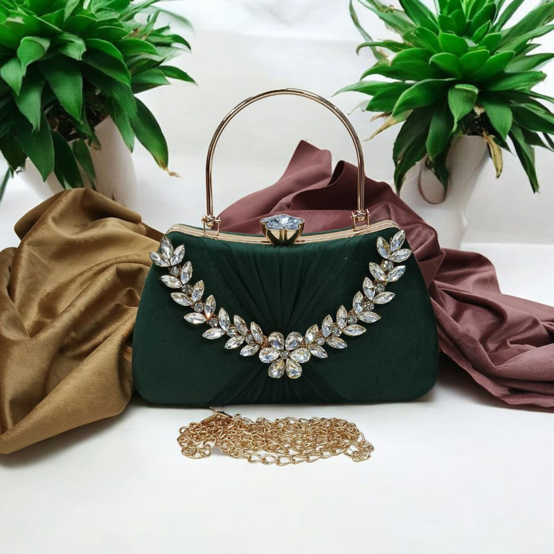 Alzius Party Brown Clutch