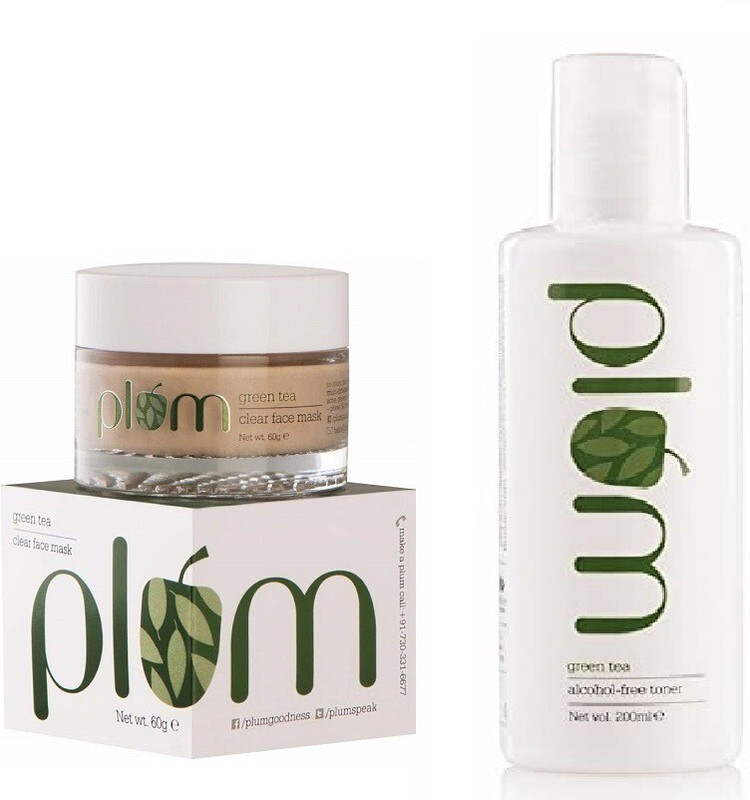 Plum Green Tea Face Mask + Toner 2Pcs FG6389(2 Items in the set)