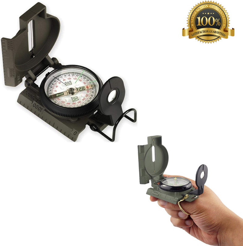 NNV Outdoor Camping Hiking military metal Compass(Multicolor)