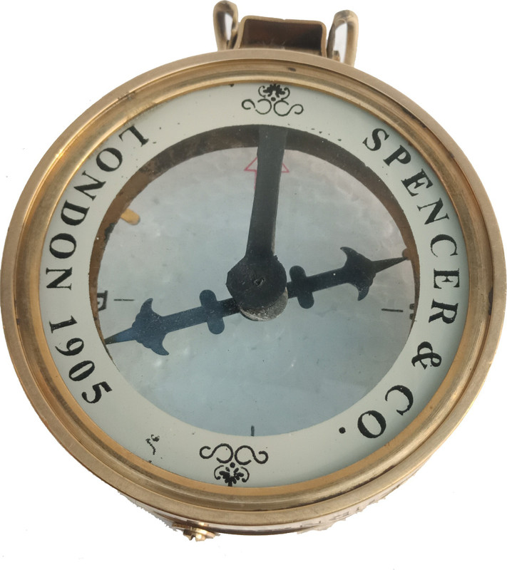 Simrah Nautical Brass Compass With Hanging Ring Compass(Gold)