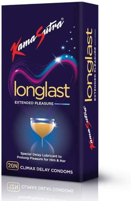 Kamasutra Longlast | 20s Pack | Climax Delay Condom(20 Sheets)