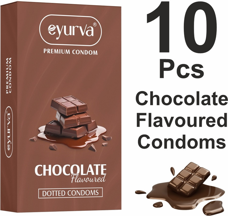eyux chocolate flavour dotted condom 10 Pcs Condom(10 Sheets)